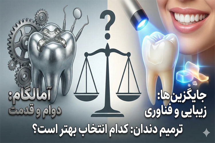 مقایسه آمالگام و مواد ترمیمی جایگزین از نظر دوام و قیمت